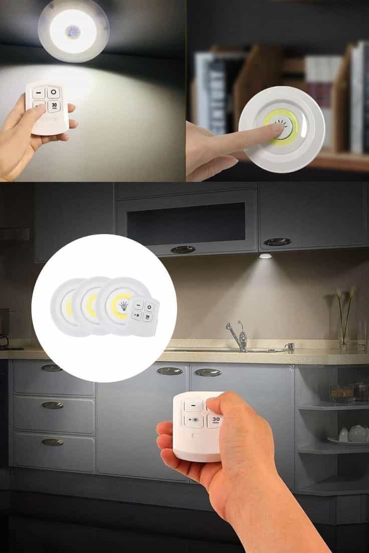 Luminous Trio: Set of 3 LED Lights with Remote Control 